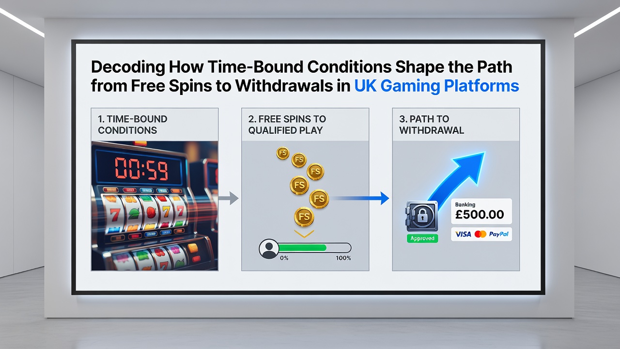 Diagram of wagering progress bar with countdown timers leading to withdrawal approval